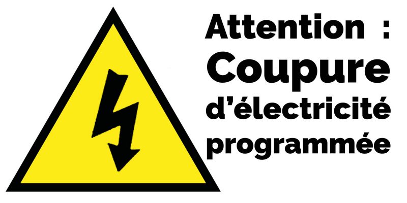 COUPURE D’ELECTRICITE LE 22 AVRIL 2024